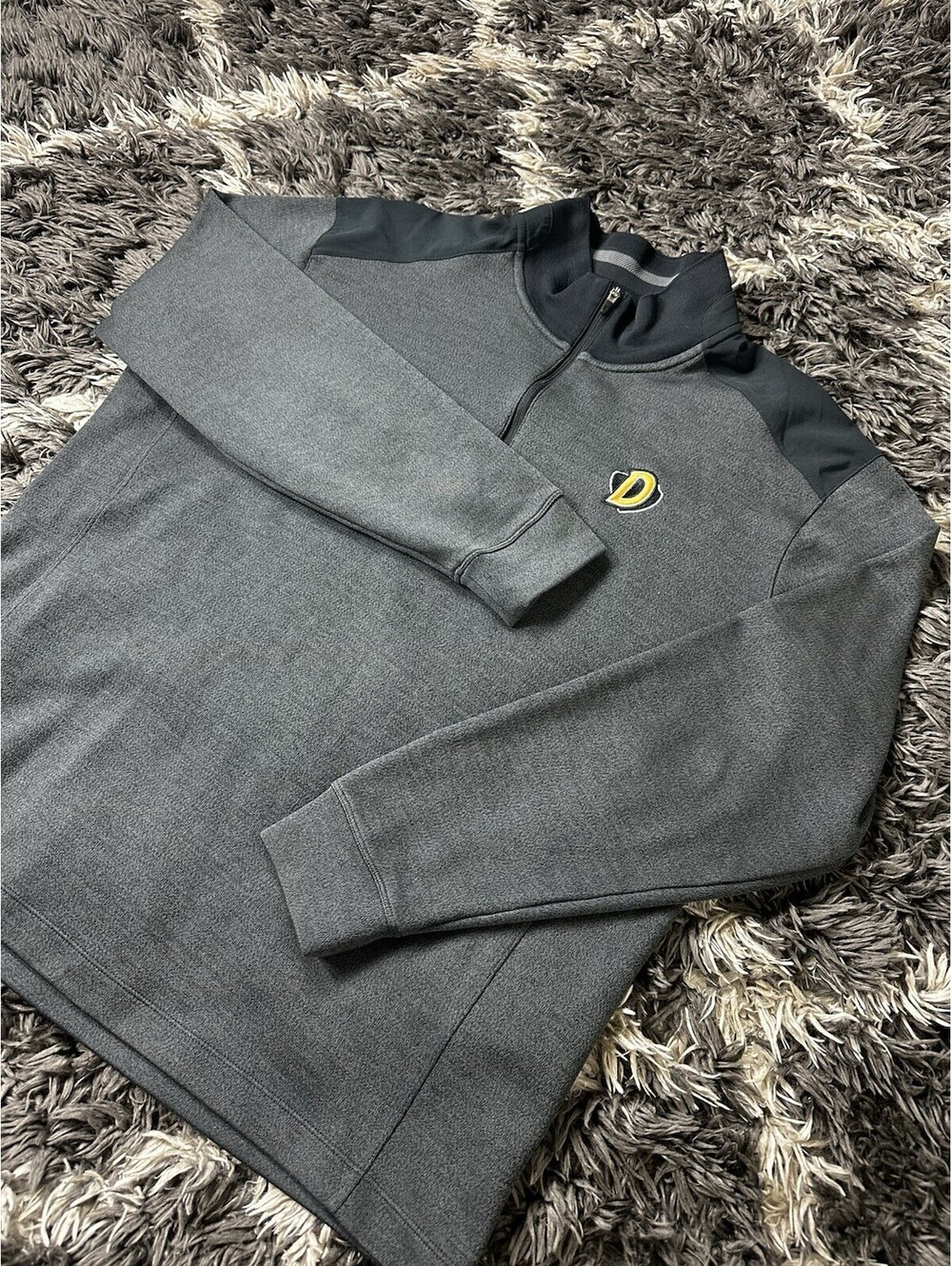 Nike Golf Tour Performance Mens 1/4 Zip Pullover Size L Dark Grey Dri-Fit